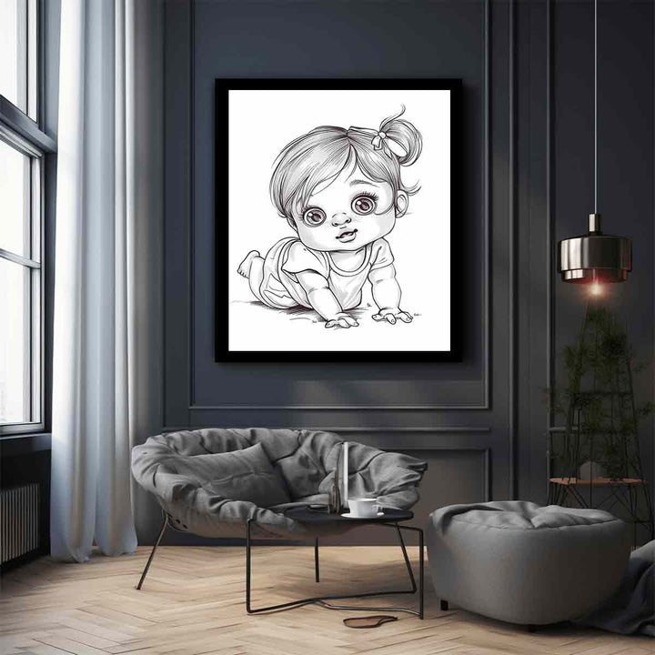 Baby Drawing  Art Print