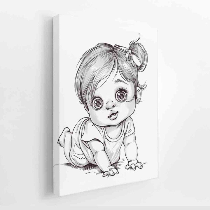Baby Drawing canvas Print