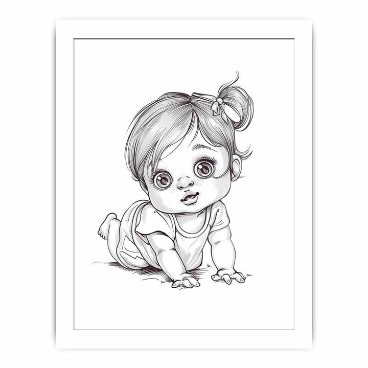 Baby Drawing framed Print