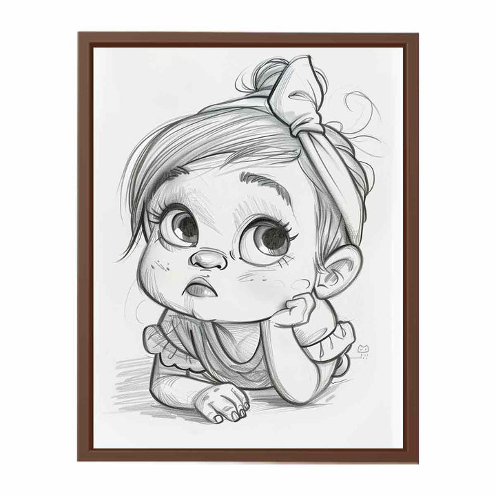 Baby Girl Drawing Painting