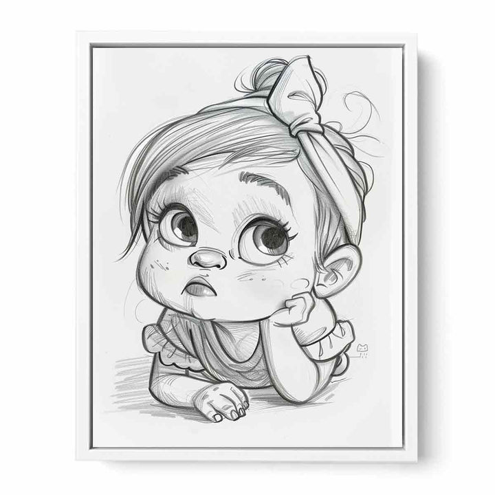 Baby Girl Drawing Painting