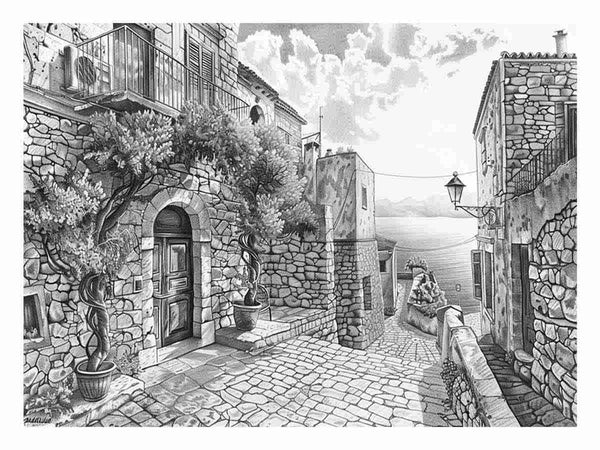 Mediterranean Drawing Art Print