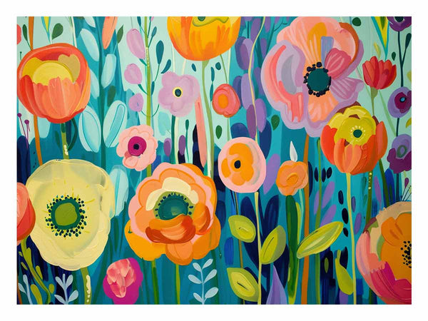 Colorful Flowers Art Print