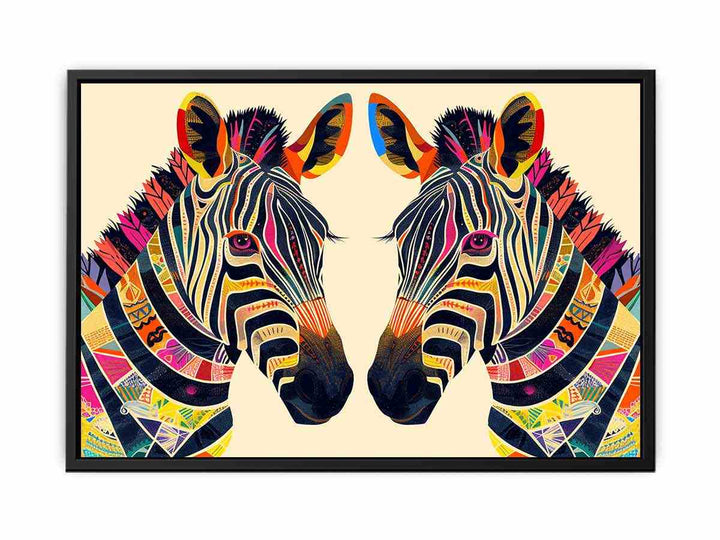 Zebra Couple canvas Print