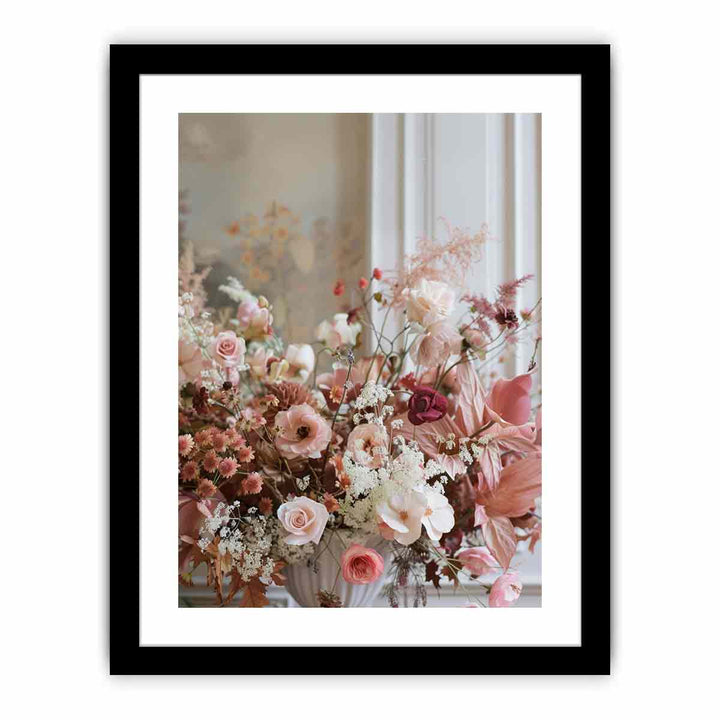 Pink Flowers framed Print