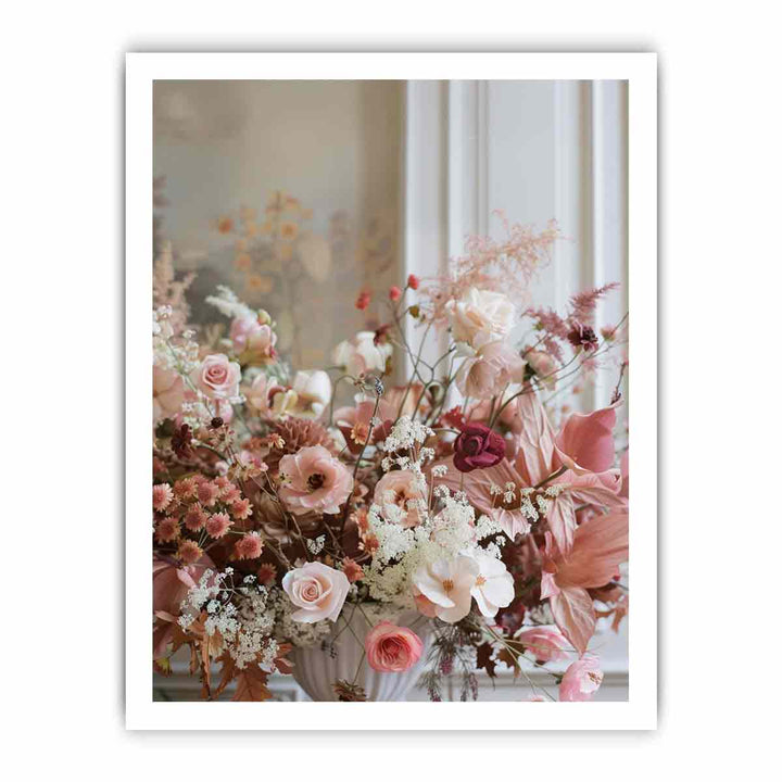 Pink Flowers framed Print