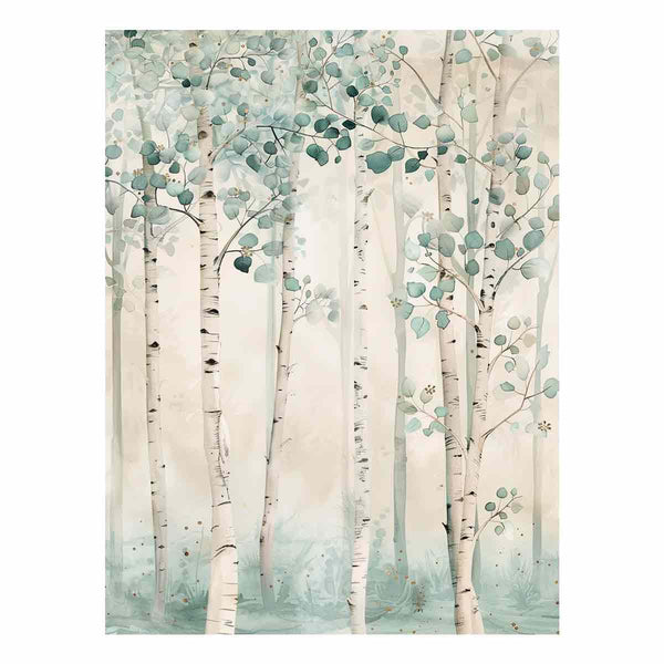Beautoful Birch Trees  Art Print