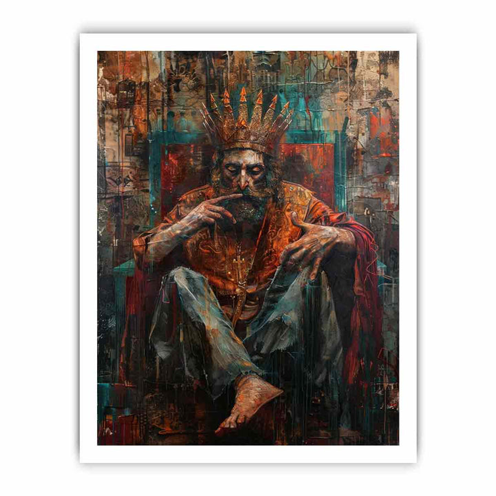 Vintage King framed Print