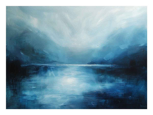 Abstract River Blue Art Print