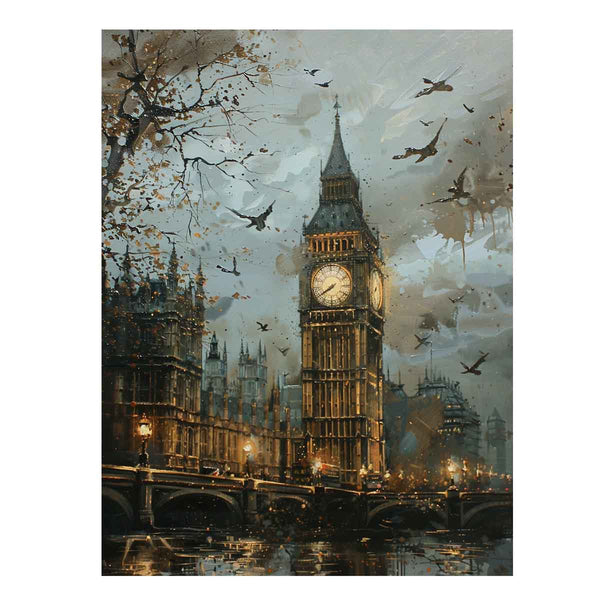 London Clock  Art Print