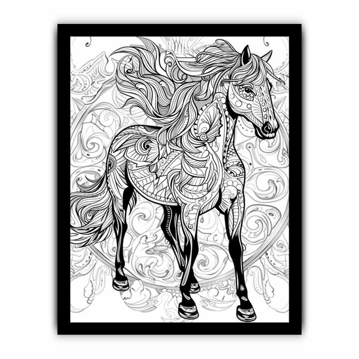 Color Me Horse framed Print