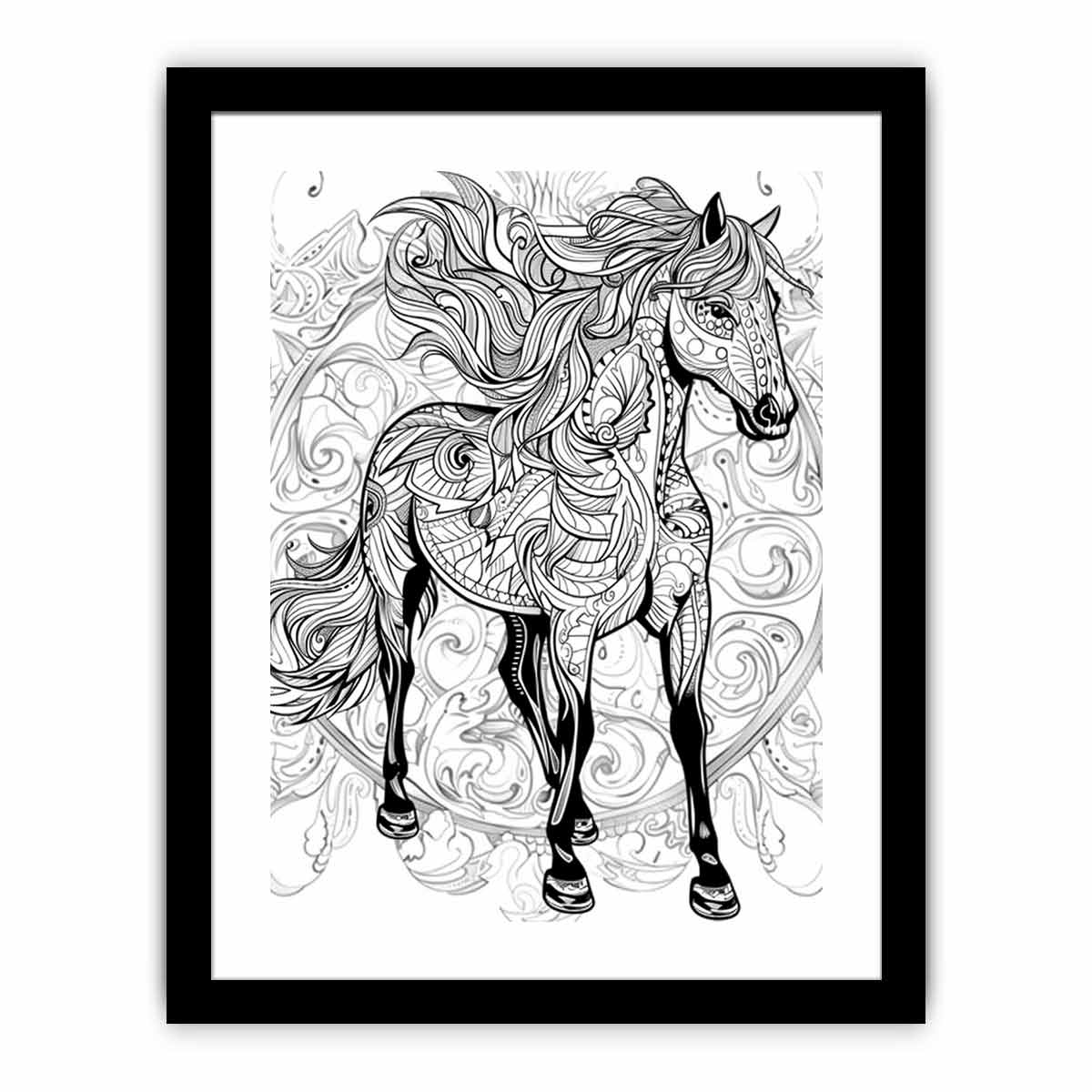 Color Me Horse framed Print