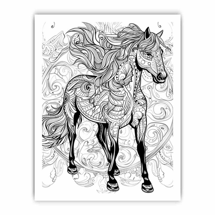 Color Me Horse framed Print