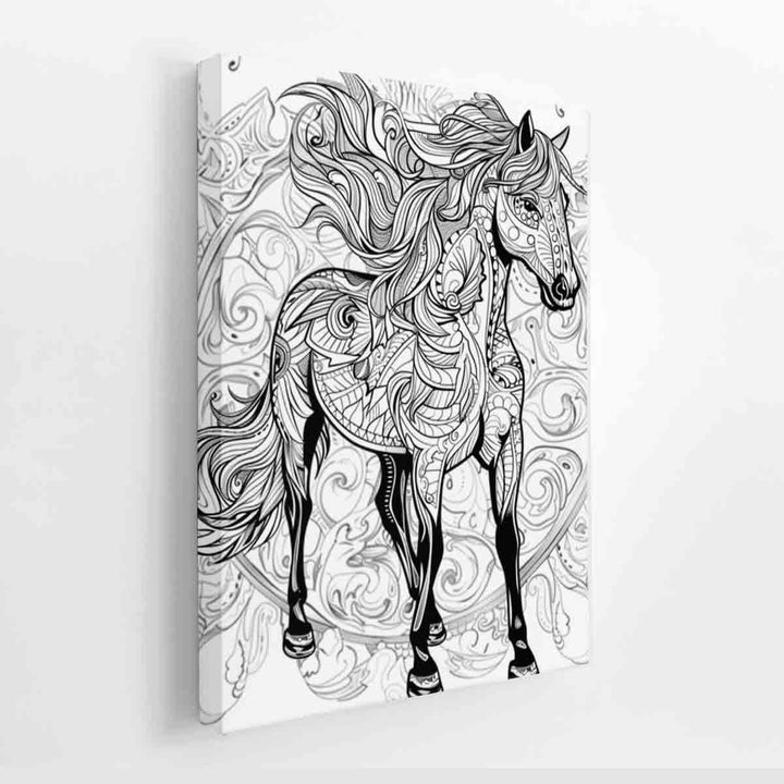 Color Me Horse canvas Print