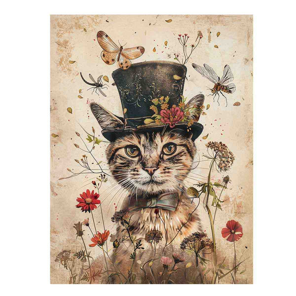 Whimsical Cat Art Print
