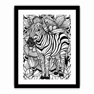 Color Me Zebra framed Print