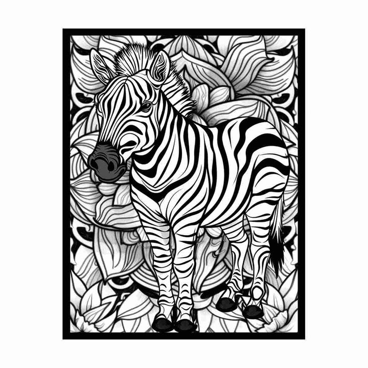 Color Me Zebra canvas Print