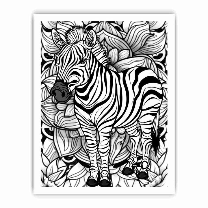 Color Me Zebra framed Print