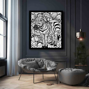 Color Me Zebra Art Print