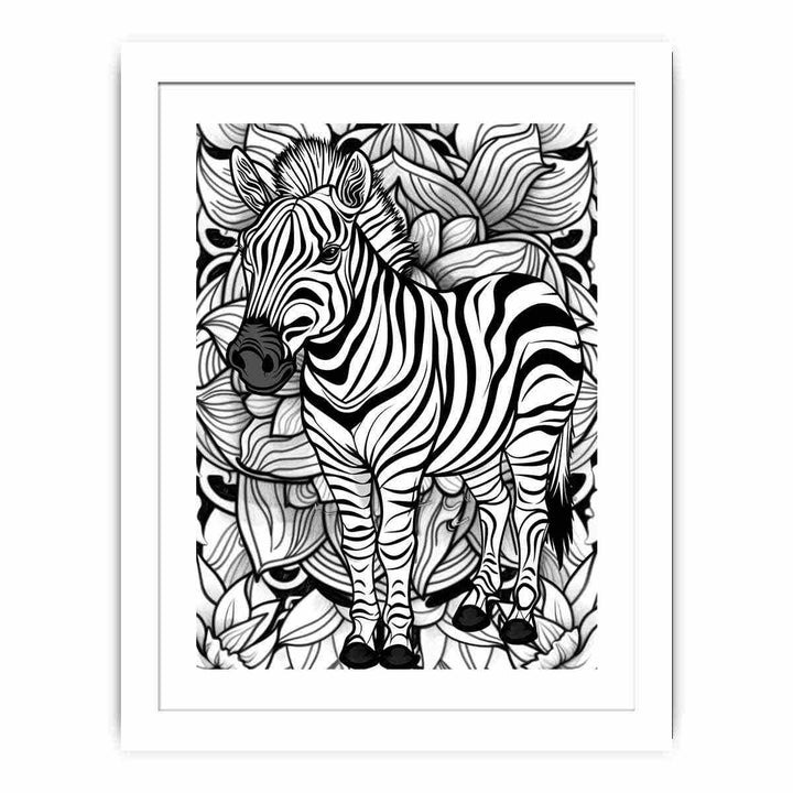 Color Me Zebra framed Print