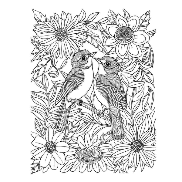 Color Me Love Birds Art Print