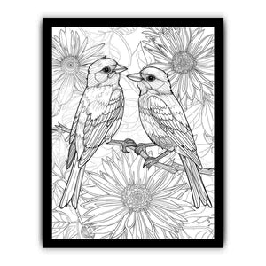 Color Me Birds framed Print