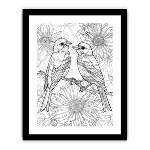 Color Me Birds framed Print