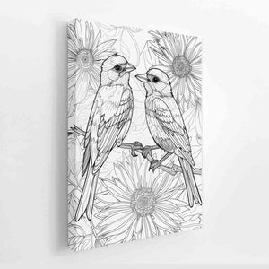 Color Me Birds canvas Print