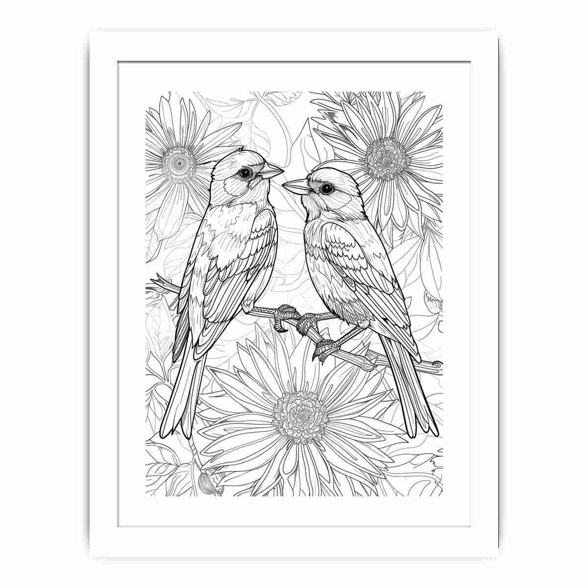 Color Me Birds framed Print