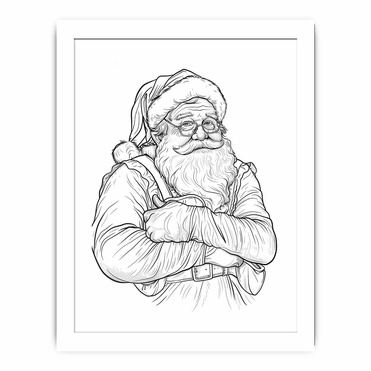 Color Me Santa framed Print