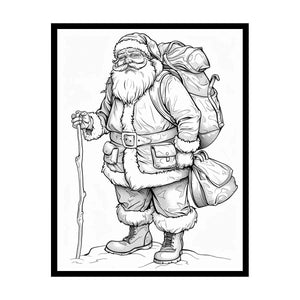 Color Me Santa Calus canvas Print