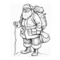 Color Me Santa Calus Art Print
