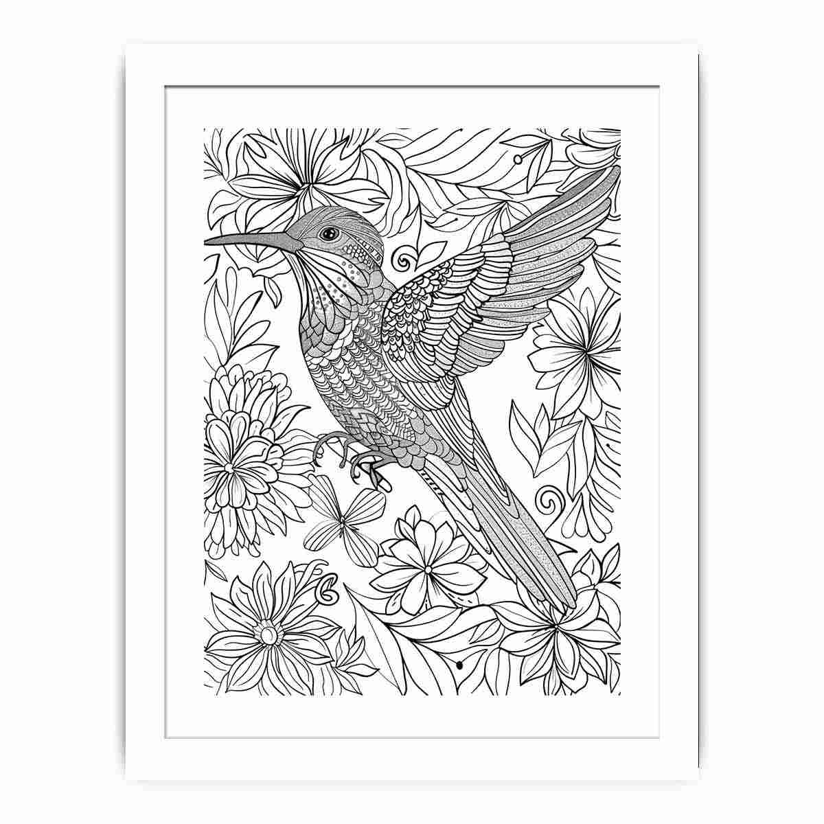 Color Me  Bird framed Print