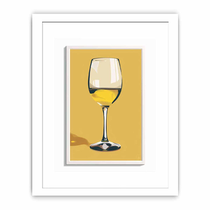 White Wine Art Print framed Print