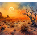 Desert Sun Painting Art Print