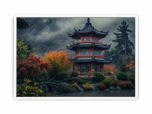 Maple Mountain Pagoda Art  Painting