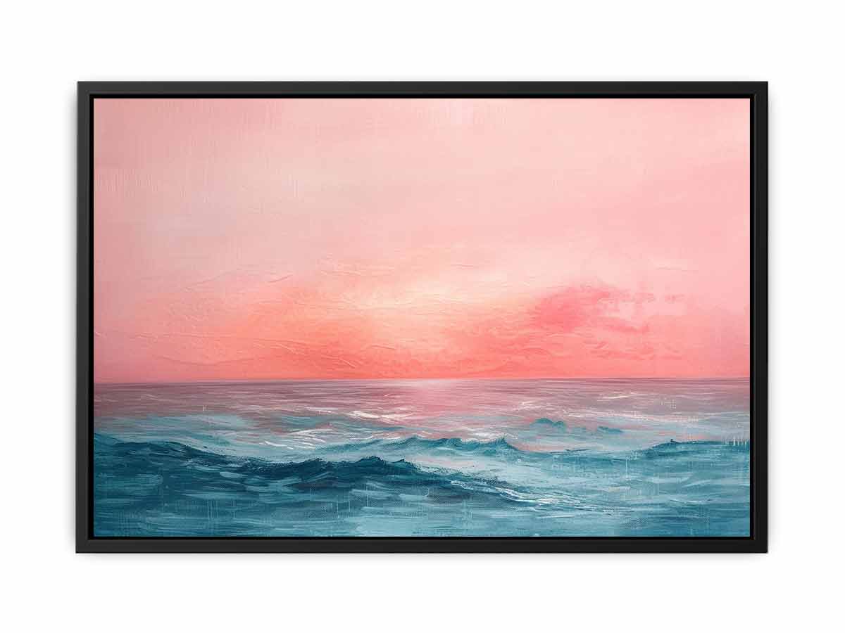 Pink Sunrise Sea- Art canvas Print