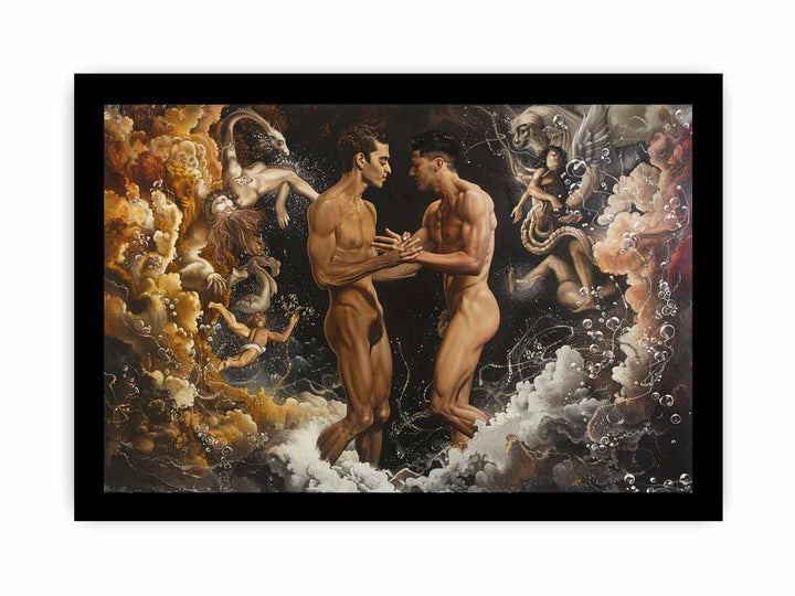 Homoerotic Art print framed Print