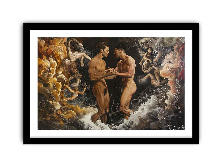 Homoerotic Art print framed Print