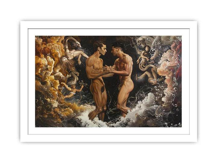 Homoerotic Art print framed Print