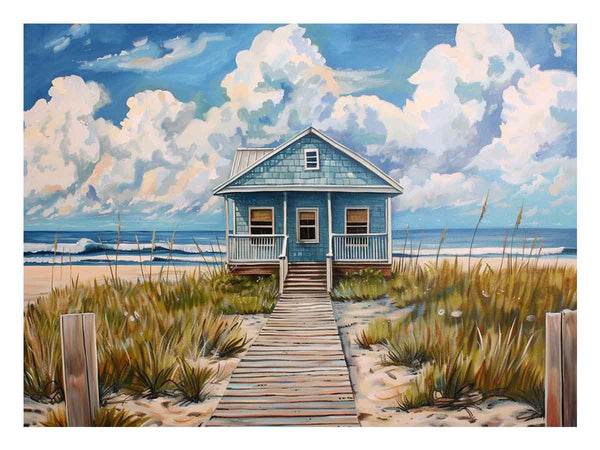 Beach House  Art Print
