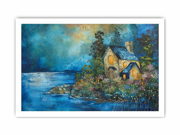 Cottage Painting framed Print