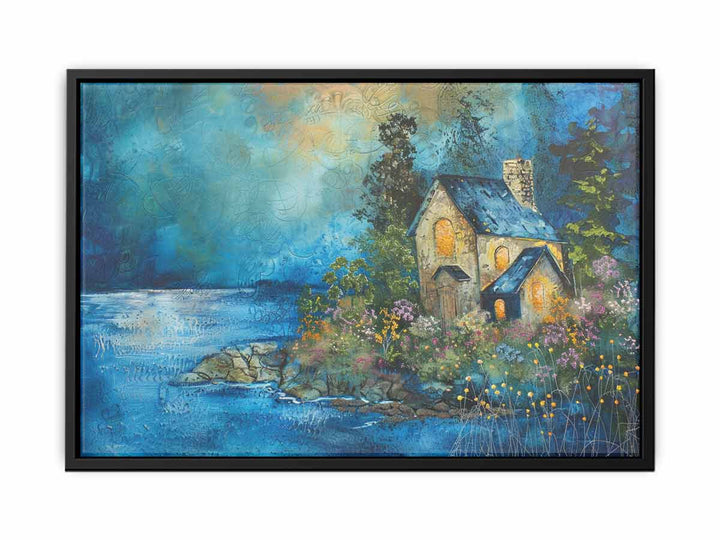 Cottage Painting canvas Print