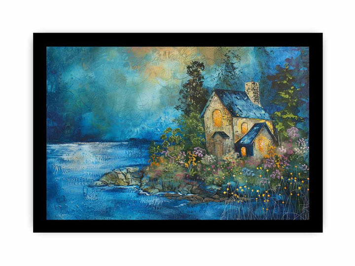Cottage Painting framed Print