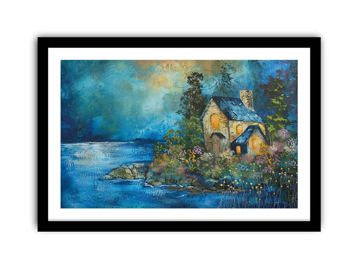 Cottage Painting framed Print