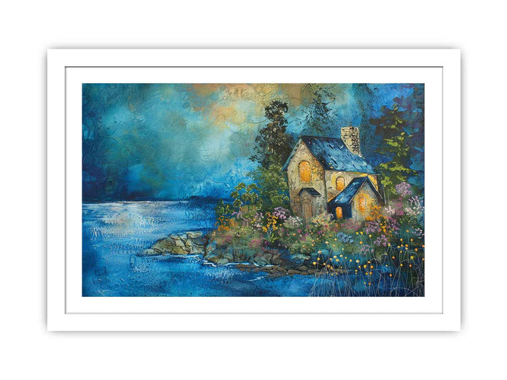 Cottage Painting framed Print