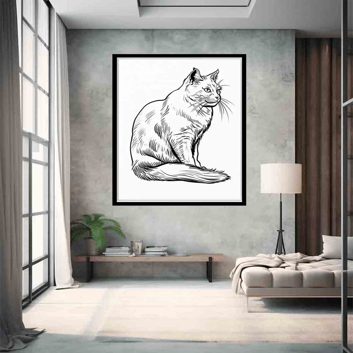 Quiet Cat Linework