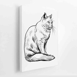 Colour me  Cat canvas Print