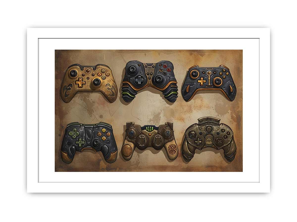 Video Game Controller  Art framed Print