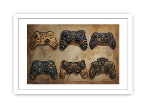 Video Game Controller  Art framed Print